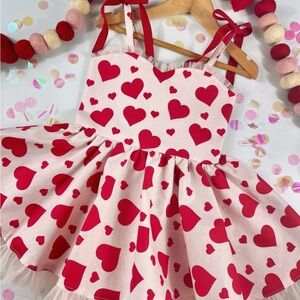 Hearts girls dance Formal Dress Lu&Ro Lu and Ro handmade 6 7 8 Valentines
